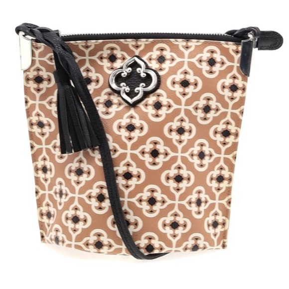 Brighton 100% Leather Zip Up Crossbody Bag - Picture 1 of 3